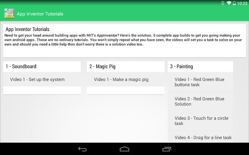 App Inventor 2 Tutorials FREE - Image screenshot of android app