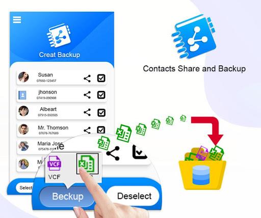Easy Contacts Backup and share - Image screenshot of android app