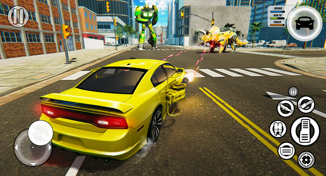 MegaBot 2 Robot Car Transform - Gameplay image of android game