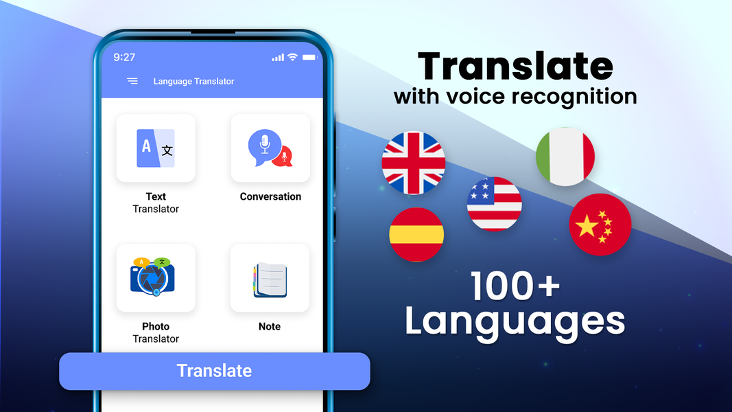 Translate - Translator App - عکس برنامه موبایلی اندروید