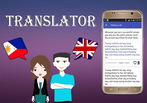 Filipino To English Translator - Image screenshot of android app