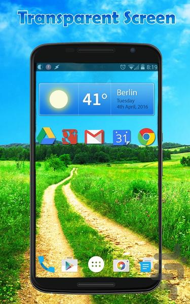 صفحه نمایش شفاف - Image screenshot of android app