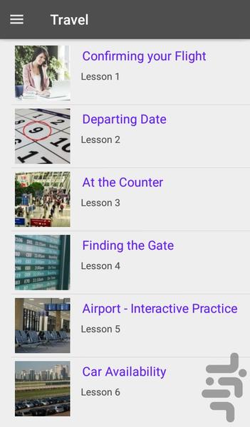 Speaking English in Travel - Image screenshot of android app