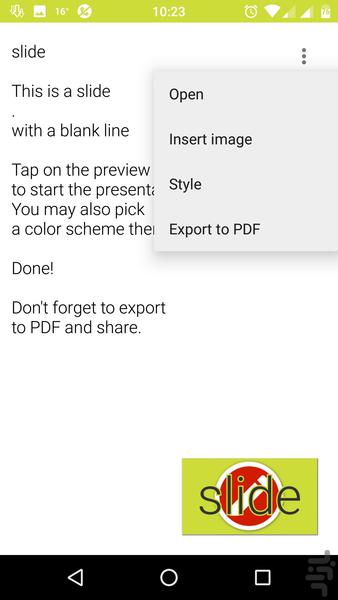 اسلایدساز - Image screenshot of android app