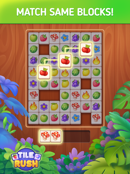 Tile Rush: Triple Mahjong Game - عکس بازی موبایلی اندروید