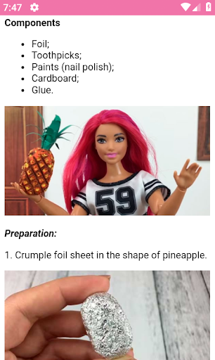 How to make food for dolls - Image screenshot of android app