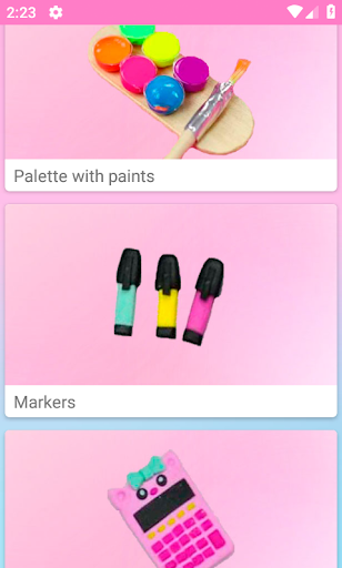 DIY mini school supplies - Image screenshot of android app