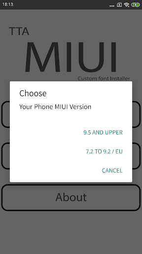 TTA MIUI Custom font installer - عکس برنامه موبایلی اندروید