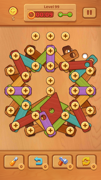 Wooden Screw: Nuts and Bolts - عکس بازی موبایلی اندروید