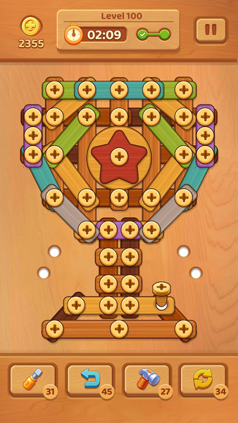 Wooden Screw: Nuts and Bolts - عکس بازی موبایلی اندروید