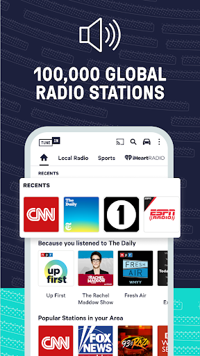 TuneIn Radio – کانال‌های رادیویی جهانی - Image screenshot of android app