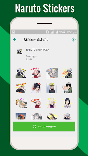 Anime stickers for WhatsApp : Anime sticker packs - عکس برنامه موبایلی اندروید