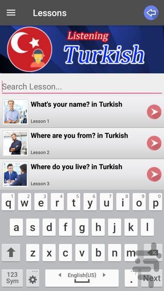آموزش Listening ترکی استانبولی - عکس برنامه موبایلی اندروید
