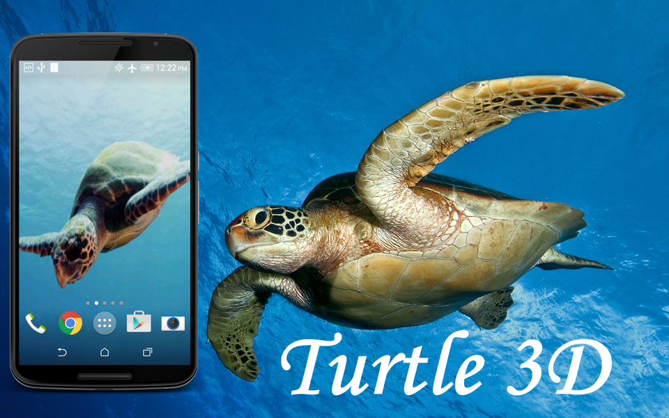 Turtle 3D Live Wallpaper - Image screenshot of android app