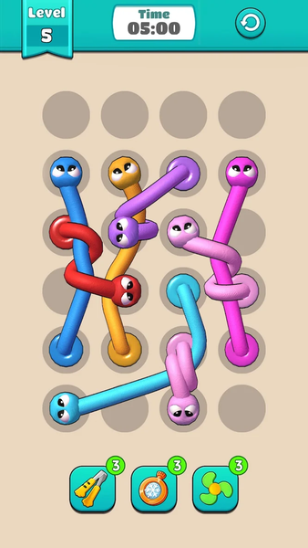 Snake Jam - Tangled Snakes - Gameplay image of android game