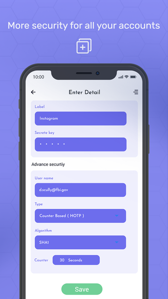 Authenticator App - عکس برنامه موبایلی اندروید