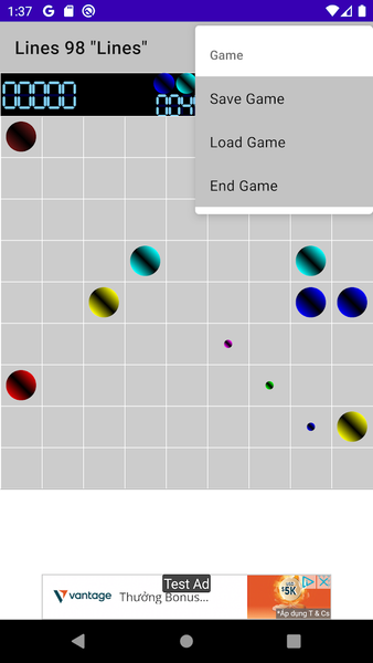 Lines 98 - The classic game - Gameplay image of android game