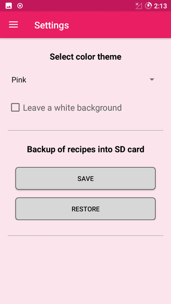 Recipe book App - Image screenshot of android app