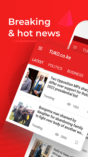 Kenya News: Tuko Hot News App - Image screenshot of android app