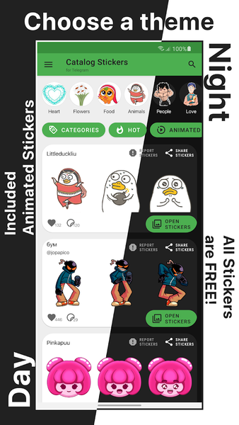 Catalog Stickers for Telegram - عکس برنامه موبایلی اندروید