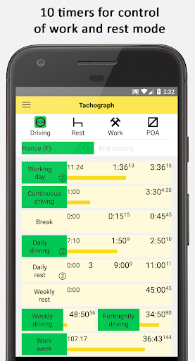 Tachograph - Mobile Helper - عکس برنامه موبایلی اندروید