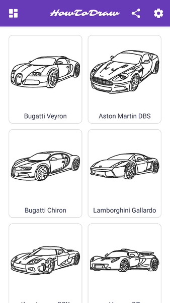 How to draw cars step by step - Image screenshot of android app