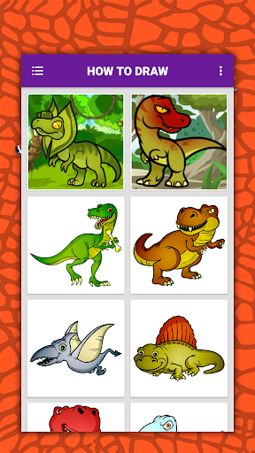 How to draw cute dinosaurs ste - عکس برنامه موبایلی اندروید