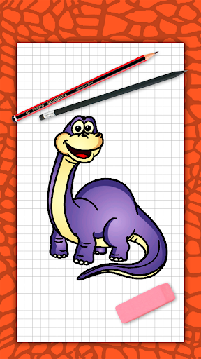 How to draw cute dinosaurs ste - Image screenshot of android app