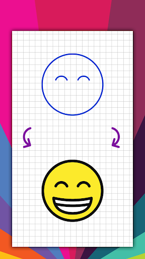 How to draw emoticons, emoji - عکس برنامه موبایلی اندروید