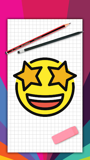 How to draw emoticons, emoji - Image screenshot of android app