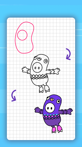 How to draw cute characters - عکس برنامه موبایلی اندروید