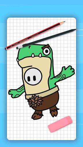 How to draw cute characters - Image screenshot of android app