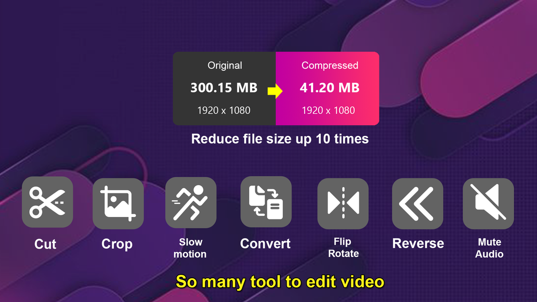 Compress Video - Video Resizer - عکس برنامه موبایلی اندروید