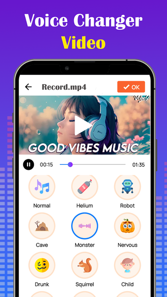 Voice Changer - Sound Effects - عکس برنامه موبایلی اندروید