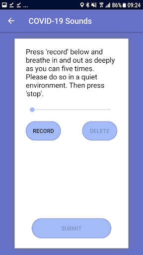 COVID-19 Sounds - تشخیص کرونا از صدا - Image screenshot of android app