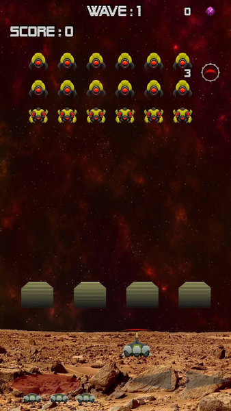 Invaders Mars Defender - Gameplay image of android game