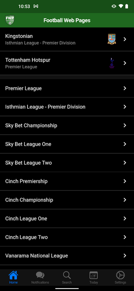 Download Football Web Pages App for Android Bazaar