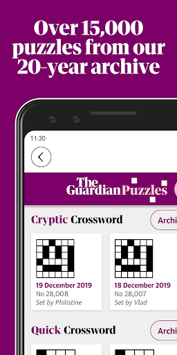 Guardian Puzzles & Crosswords - Gameplay image of android game