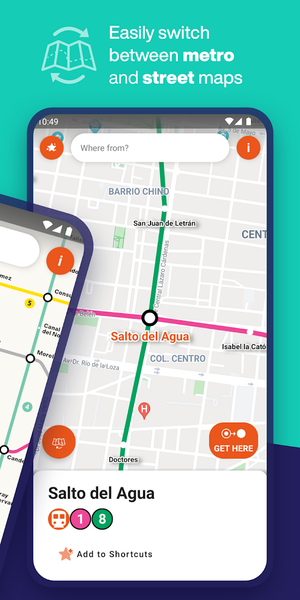 Mexico City Metro Map & Route - عکس برنامه موبایلی اندروید