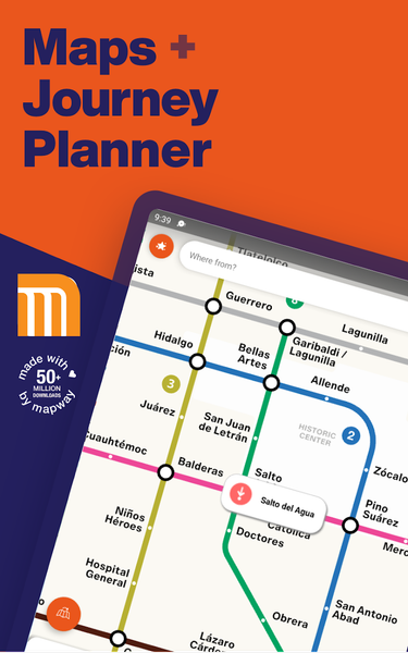 Mexico City Metro Map & Route - عکس برنامه موبایلی اندروید