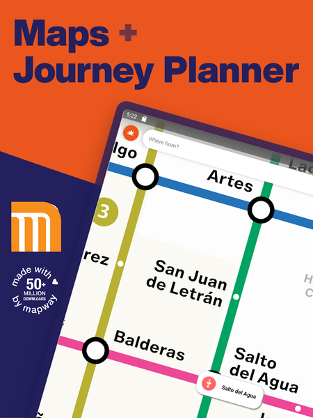 Mexico City Metro Map & Route - عکس برنامه موبایلی اندروید