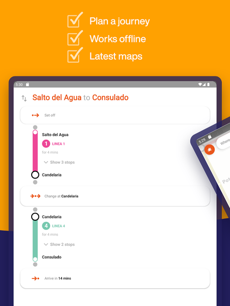 Mexico City Metro Map & Route - عکس برنامه موبایلی اندروید