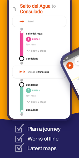 Mexico City Metro Map & Route - عکس برنامه موبایلی اندروید