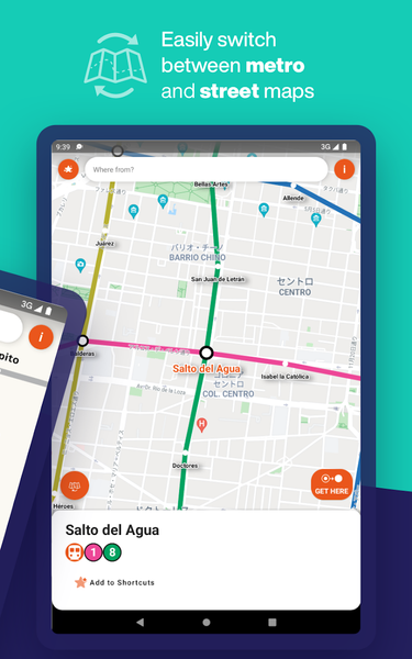 Mexico City Metro Map & Route - عکس برنامه موبایلی اندروید
