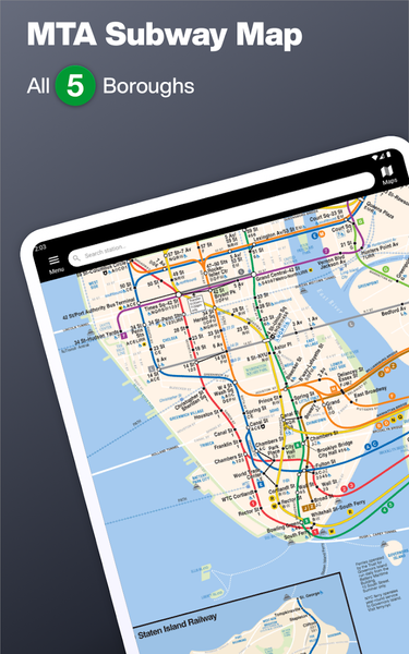 New York Subway MTA Map NYC - Image screenshot of android app