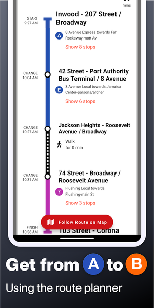 New York Subway MTA Map NYC - Image screenshot of android app