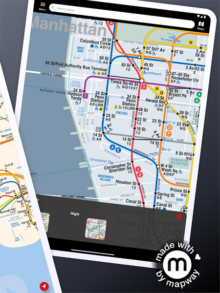 New York Subway MTA Map NYC - Image screenshot of android app