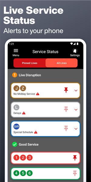New York Subway MTA Map NYC - Image screenshot of android app