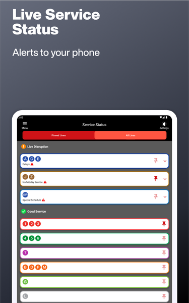 New York Subway MTA Map NYC - Image screenshot of android app