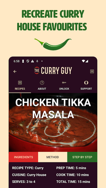 The Curry Guy - Indian Recipes - عکس برنامه موبایلی اندروید